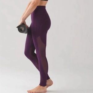 Lululemon Hot Like Agni 6 Leggings Magenta High Rise Mesh